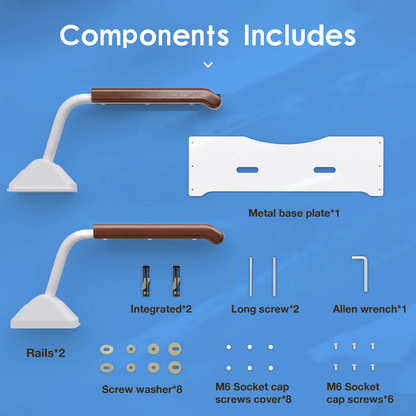 Safety Rail For Toilet.Elder Care.Toilet Safety Rails Frame For Seniors. Heavy Duty Adjustable Handicap Toilet Seat With Handles Over Toilet