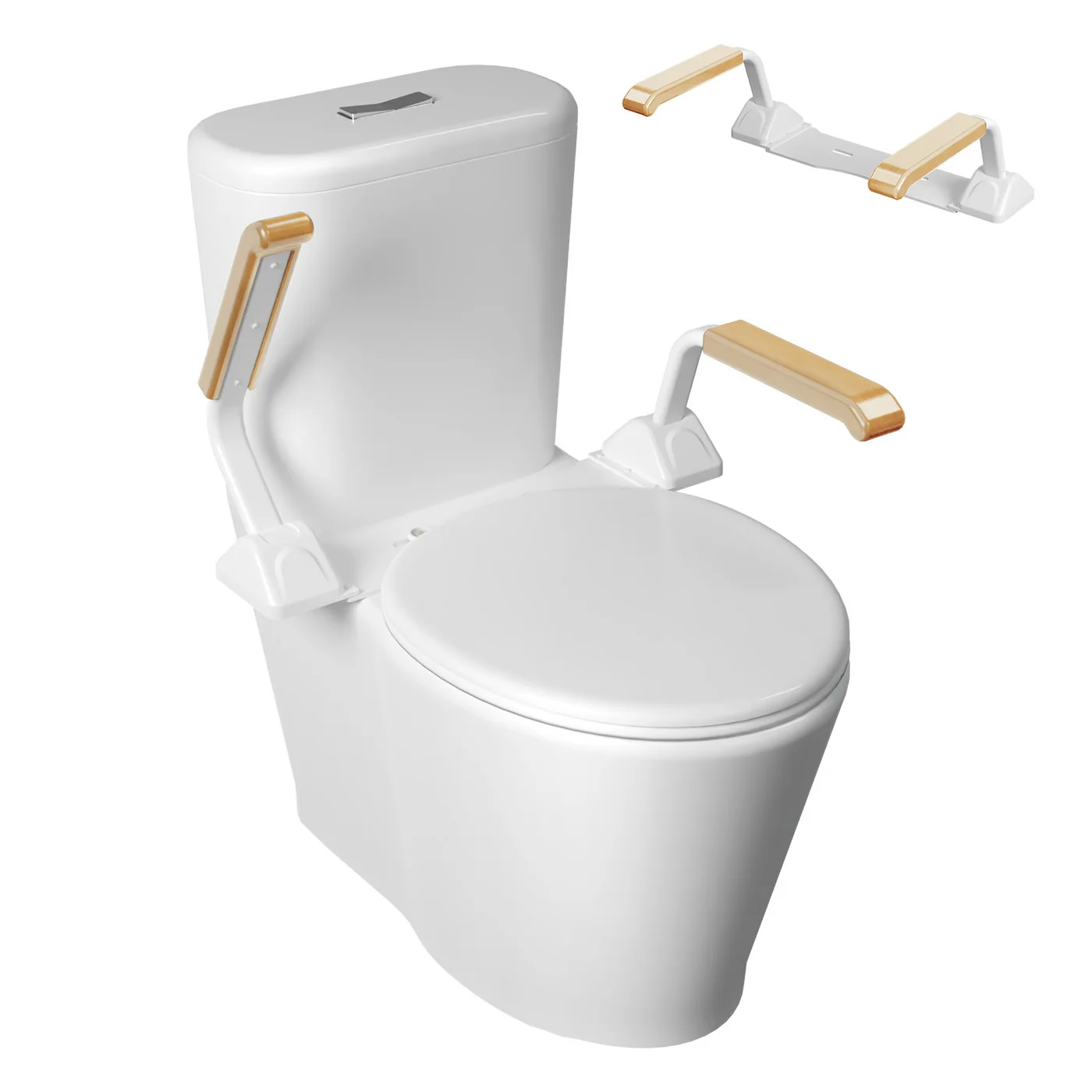 Safety Rail For Toilet.Elder Care.Toilet Safety Rails Frame For Seniors. Heavy Duty Adjustable Handicap Toilet Seat With Handles Over Toilet