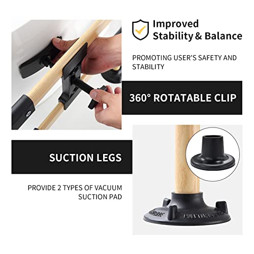 Toilet Safety Rail for Elderly. FSA or HSA Adjustable Detachable Frame. Toilet Safety Frame for Elderly & Handicapped - Elderly Assistance Products. 4 Replacement Suction Pads. Enhances Stability