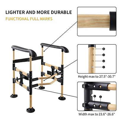 Toilet Safety Rail for Elderly. FSA or HSA Adjustable Detachable Frame. Toilet Safety Frame for Elderly & Handicapped - Elderly Assistance Products. 4 Replacement Suction Pads. Enhances Stability