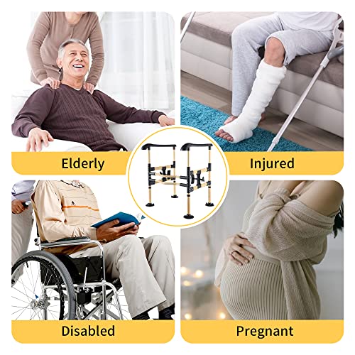 Toilet Safety Rail for Elderly. FSA or HSA Adjustable Detachable Frame. Toilet Safety Frame for Elderly & Handicapped - Elderly Assistance Products. 4 Replacement Suction Pads. Enhances Stability