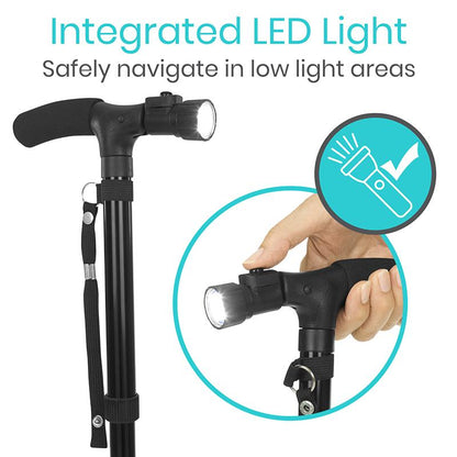 LED Folding Cane