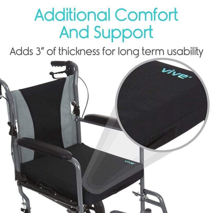 Wheelchair Gel Seat Cushion - Back Support Comfort and Pain Relief