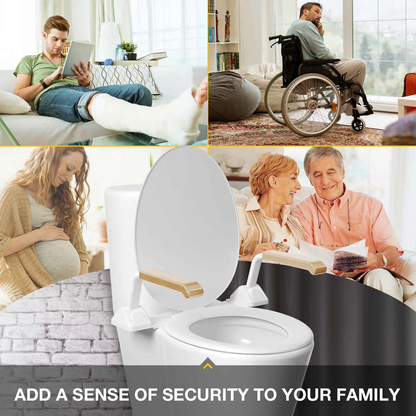 Safety Rail For Toilet.Elder Care.Toilet Safety Rails Frame For Seniors. Heavy Duty Adjustable Handicap Toilet Seat With Handles Over Toilet