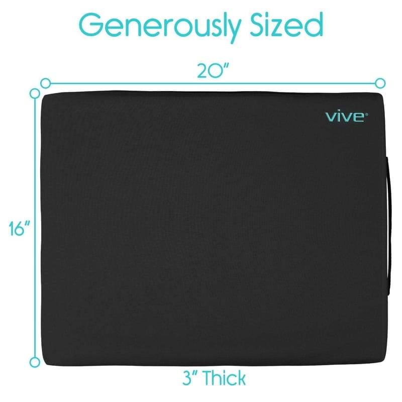 Wheelchair Gel Seat Cushion - Back Support Comfort and Pain Relief